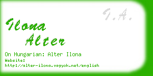 ilona alter business card